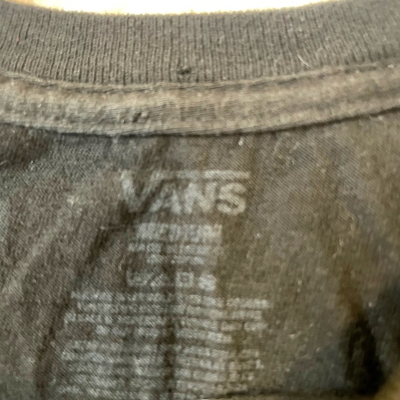 Vans Shirt Mens Medium Black Crewneck Off The Wall - Picture 3 of 4